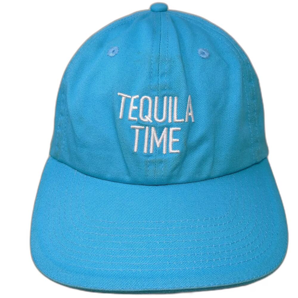 Tequila Cazadores Baseball Cap Blue White OS Hat Embroidered Time Slideback